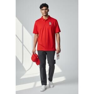 Nike Dri-Fit Red St. Louis Cardinals MLB Baseball Polo Shirt Men's Large